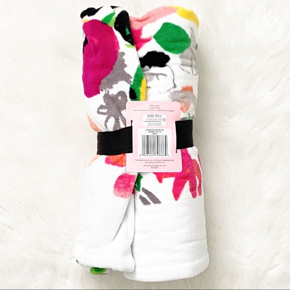Kate Spade NY Floral Colorful Dahlias Print Oversized Beach Towel New - Picture 7 of 8